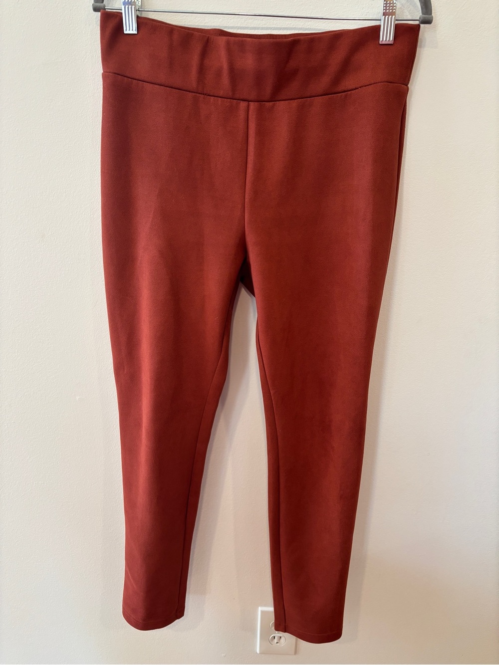 LOFT Outlet Rust Orange Ponte Leggings Velvet Size Medium
